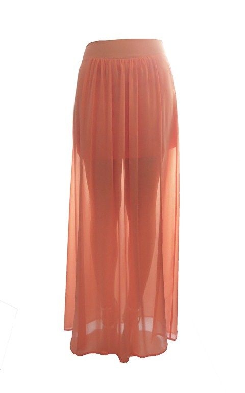 falda coral transparencias